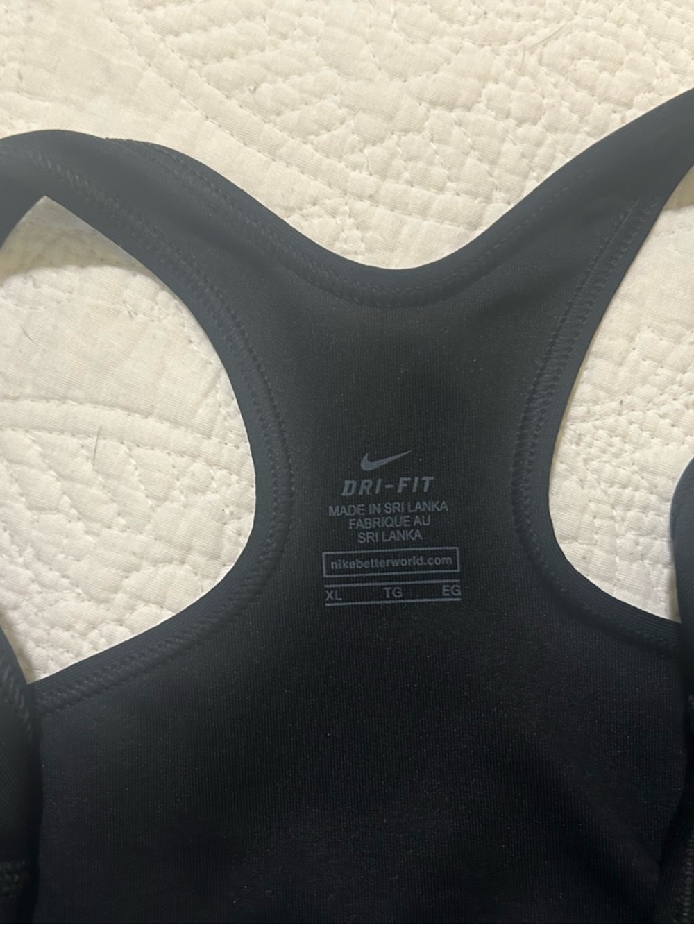 Nike Black Pro Medium-Support Racerback Sports Bra....worn just a few times - Picture 3 of 3